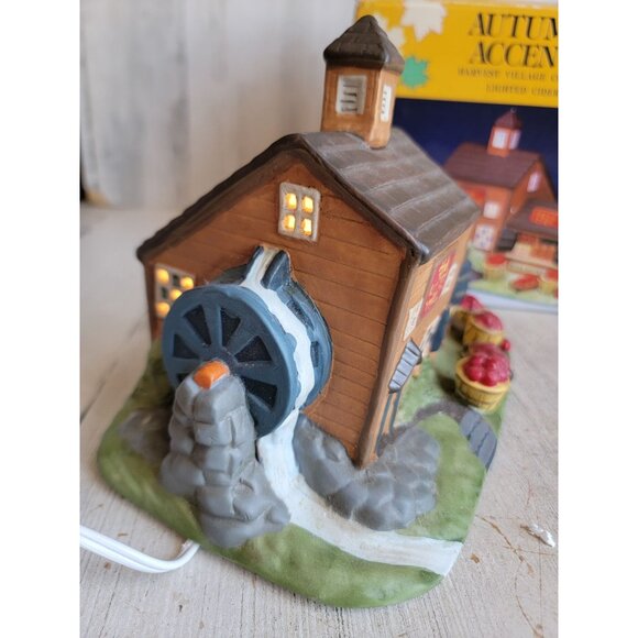 Vintage Autumn accents cider mill fall home decor village accessory - Picture 6 of 9